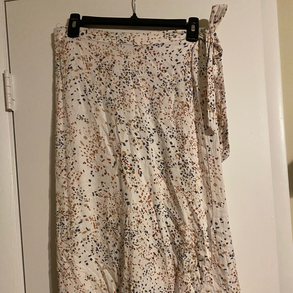 Multicolor wrap skirt